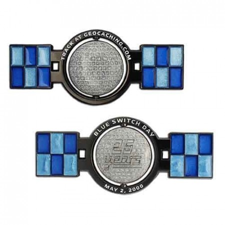 2025 Blue Switch Spinner Geocoin